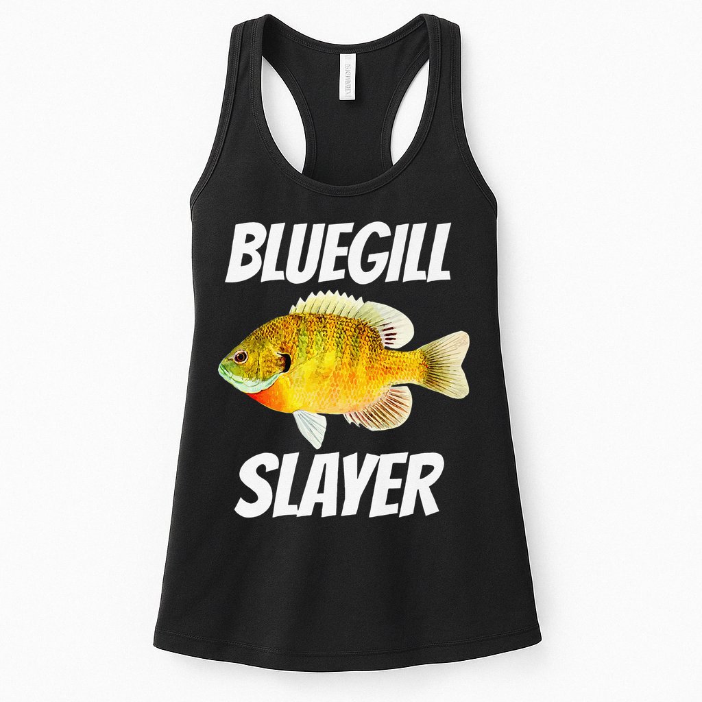 Funny Bluegill Slayer Fishing Womens Tank Top