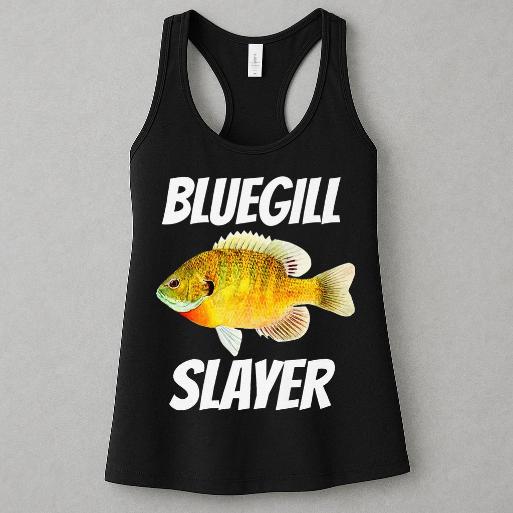 Funny Bluegill Slayer Fishing Womens Tank Top