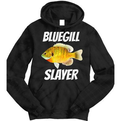 Funny Bluegill Slayer Fishing Tie Dye Hoodie