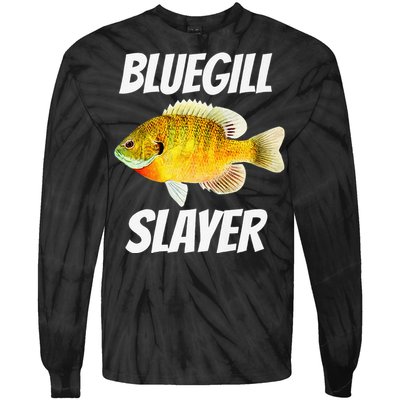 Funny Bluegill Slayer Fishing Tie-Dye Long Sleeve Shirt