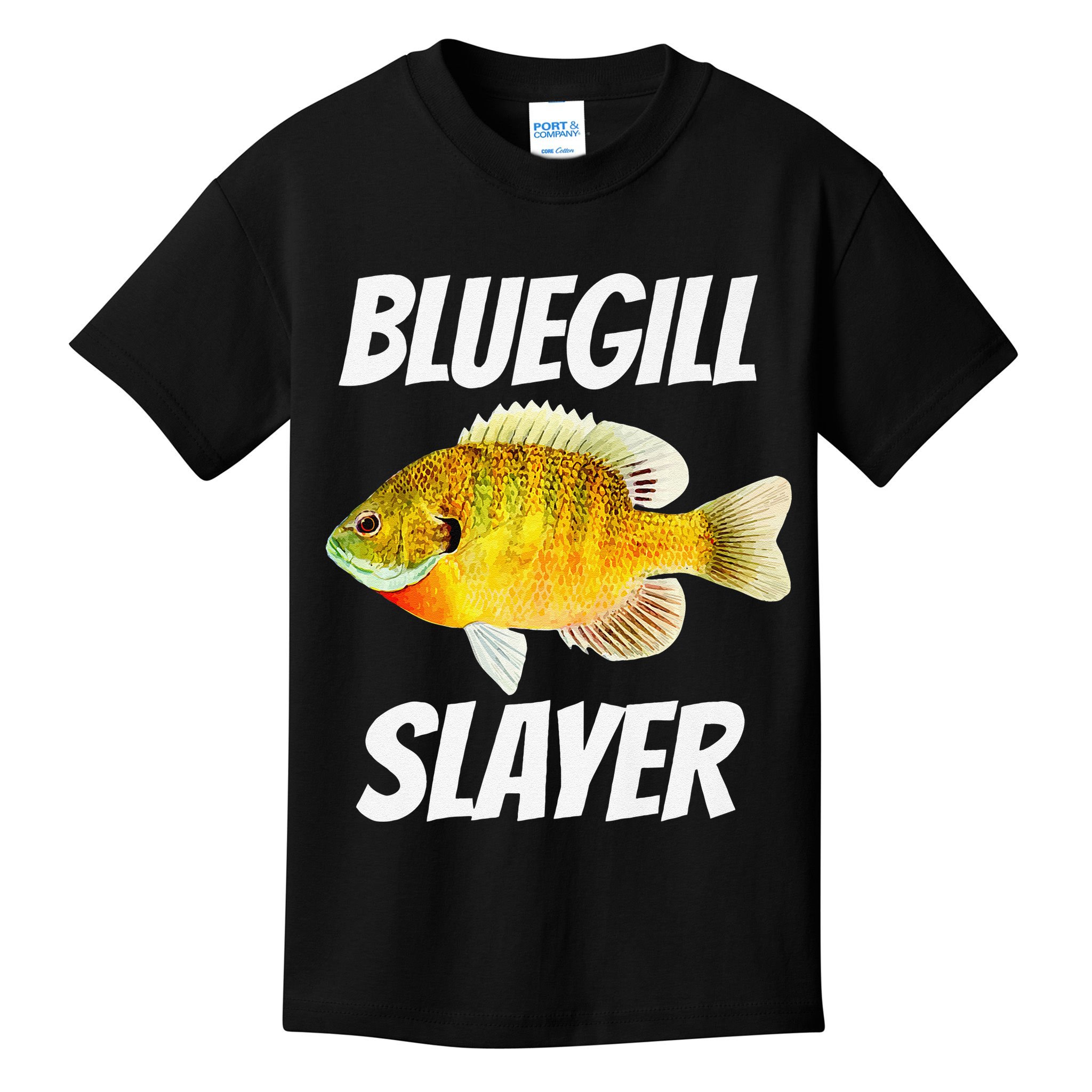 Funny Bluegill Slayer Fishing Kids T-Shirt