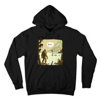 Funny Bigfoot Sasquatch Loch Ness Monster Introvert Bruh Hoodie