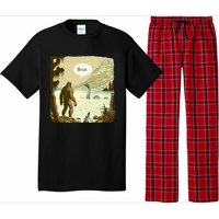 Funny Bigfoot Sasquatch Loch Ness Monster Introvert Bruh Pajama Set