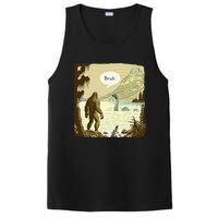 Funny Bigfoot Sasquatch Loch Ness Monster Introvert Bruh PosiCharge Competitor Tank