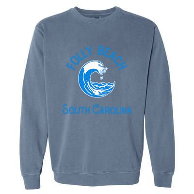 Folly Beach South Carolina Garment-Dyed Sweatshirt