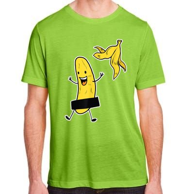 Funny Banana Striptease Cartoon Party Sweet Fun Outfit Adult ChromaSoft Performance T-Shirt