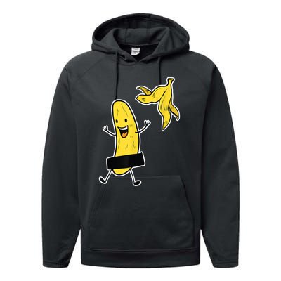 Funny Banana Striptease Cartoon Party Sweet Fun Outfit Performance Fleece Hoodie