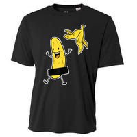 Funny Banana Striptease Cartoon Party Sweet Fun Outfit Cooling Performance Crew T-Shirt