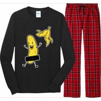 Funny Banana Striptease Cartoon Party Sweet Fun Outfit Long Sleeve Pajama Set