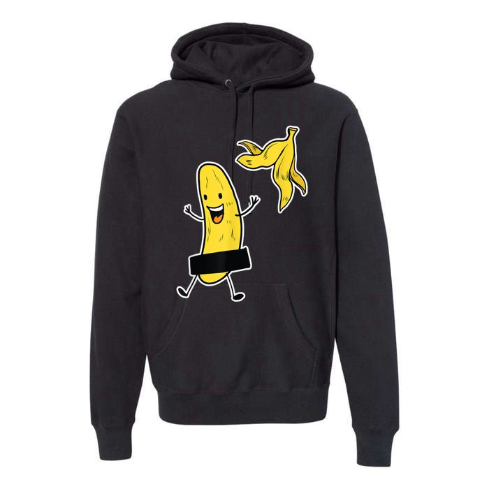 Funny Banana Striptease Cartoon Party Sweet Fun Outfit Premium Hoodie