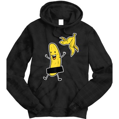 Funny Banana Striptease Cartoon Party Sweet Fun Outfit Tie Dye Hoodie