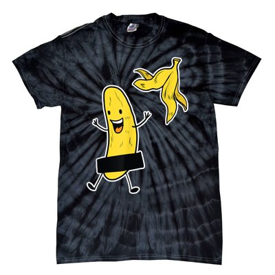 Funny Banana Striptease Cartoon Party Sweet Fun Outfit Tie-Dye T-Shirt