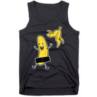 Funny Banana Striptease Cartoon Party Sweet Fun Outfit Tank Top