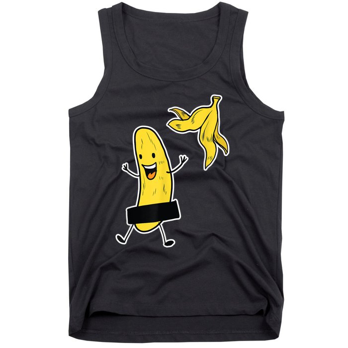 Funny Banana Striptease Cartoon Party Sweet Fun Outfit Tank Top