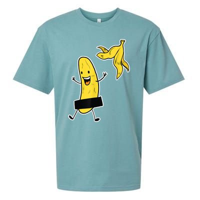 Funny Banana Striptease Cartoon Party Sweet Fun Outfit Sueded Cloud Jersey T-Shirt