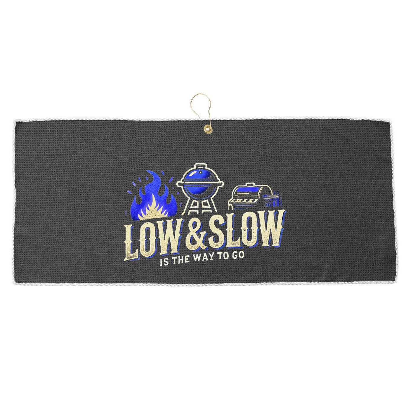 Funny Bbq Smoker Meat Smoking Tools Grilling Barbecue Large Microfiber Waffle Golf Towel