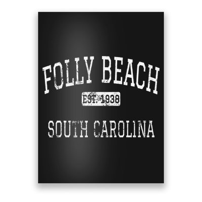 Folly Beach South Carolina Sc Vintage Poster
