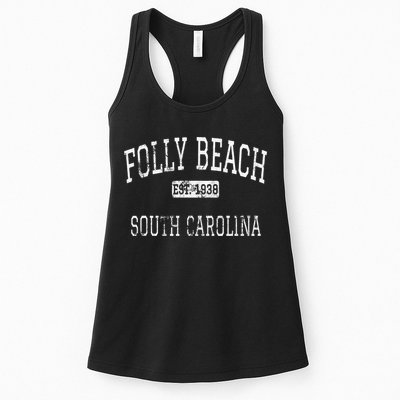 Folly Beach South Carolina Sc Vintage Womens Tank Top