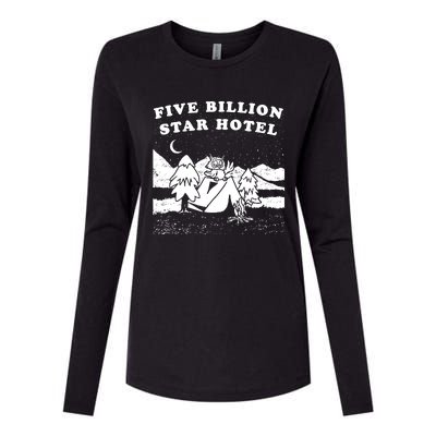 Five Billion Star Hotel Camping Womens Cotton Relaxed Long Sleeve T-Shirt