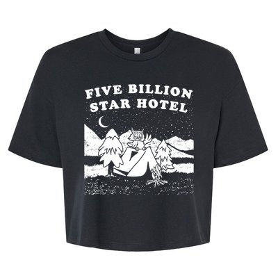 Five Billion Star Hotel Camping Bella+Canvas Jersey Crop Tee