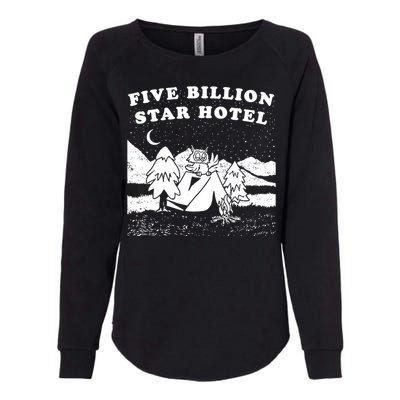 Five Billion Star Hotel Camping Womens California Wash Sweatshirt