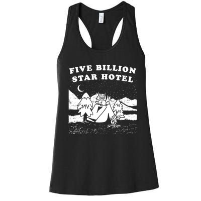 Five Billion Star Hotel Camping Women's Racerback Tank