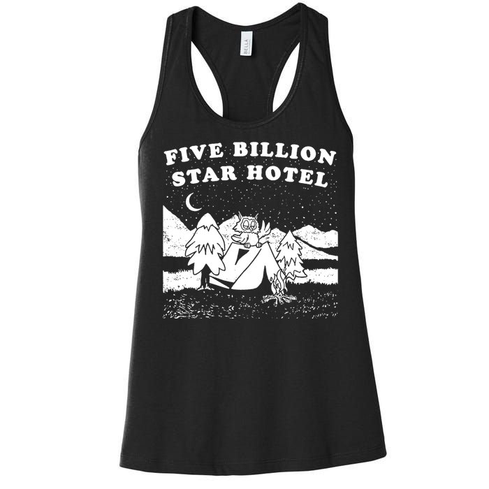 Five Billion Star Hotel Camping Women's Racerback Tank