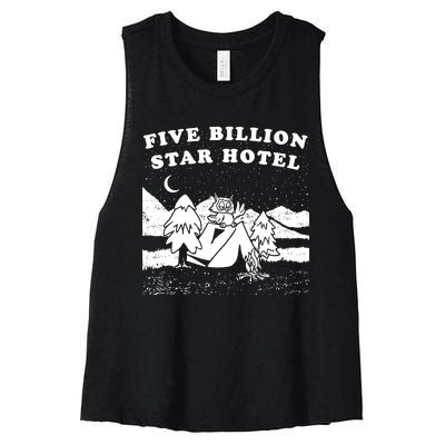 Five Billion Star Hotel Camping Women's Racerback Cropped Tank