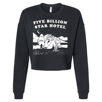 Five Billion Star Hotel Camping Cropped Pullover Crew