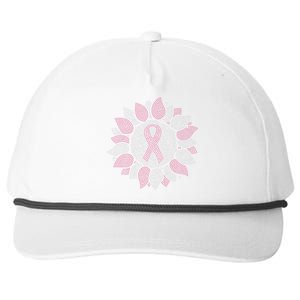 Funny Bling Sunflower Ribbon Breast Cancer Awareness Snapback Five-Panel Rope Hat