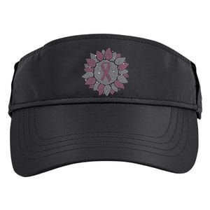 Funny Bling Sunflower Ribbon Breast Cancer Awareness Adult Drive Performance Visor