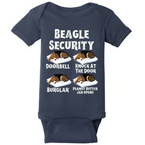 Funny Beagle Security Dog Lover Baby Bodysuit