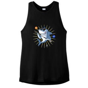 Funny Billiards Shark Billiards Dad Gift For Father’s Day Ladies PosiCharge Tri-Blend Wicking Tank