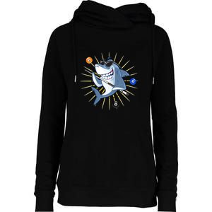 Funny Billiards Shark Billiards Dad Gift For Father’s Day Womens Funnel Neck Pullover Hood