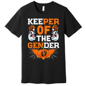 Funny Boo Secret Keeper Of The Gender Reveal Halloween Party Premium T-Shirt