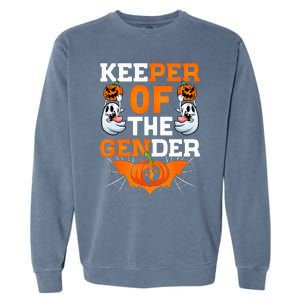 Funny Boo Secret Keeper Of The Gender Reveal Halloween Party Garment-Dyed Sweatshirt