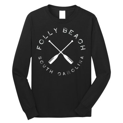 Folly Beach South Carolina Vintage Long Sleeve Shirt