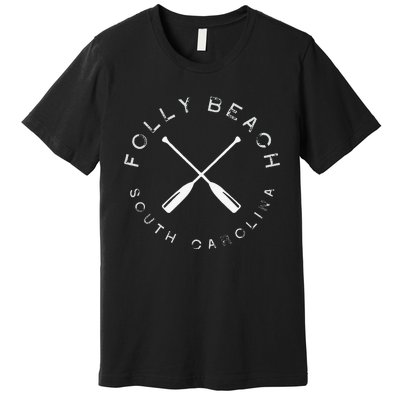 Folly Beach South Carolina Vintage Premium T-Shirt