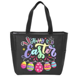 funnt Bunny Spring Easter Egg Hunt Easter Zip Tote Bag