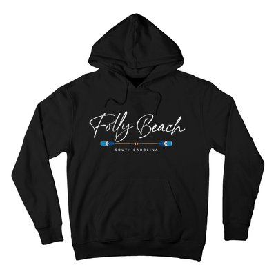 Folly Beach South Carolina Sc Oars Graphic Hoodie