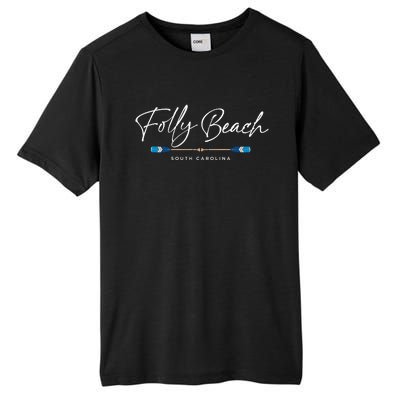 Folly Beach South Carolina Sc Oars Graphic Tall Fusion ChromaSoft Performance T-Shirt