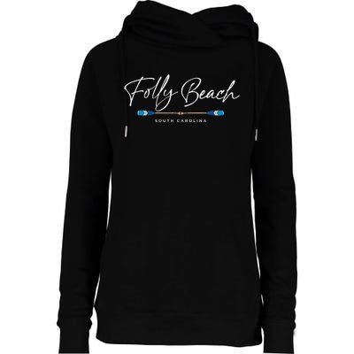 Folly Beach South Carolina Sc Oars Graphic Womens Funnel Neck Pullover Hood