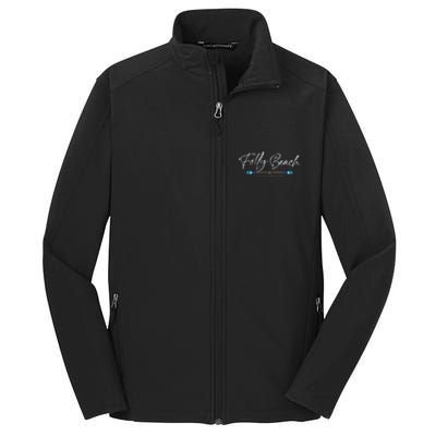 Folly Beach South Carolina Sc Oars Graphic Core Soft Shell Jacket