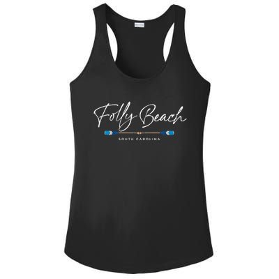 Folly Beach South Carolina Sc Oars Graphic Ladies PosiCharge Competitor Racerback Tank