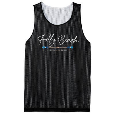 Folly Beach South Carolina Sc Oars Graphic Mesh Reversible Basketball Jersey Tank