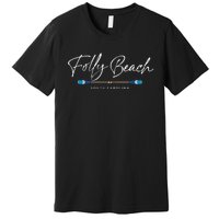 Folly Beach South Carolina Sc Oars Graphic Premium T-Shirt