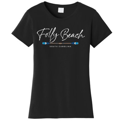 Folly Beach South Carolina Sc Oars Graphic Women's T-Shirt