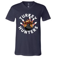 Funny Bowling Shirts For Turkey Hunters V-Neck T-Shirt