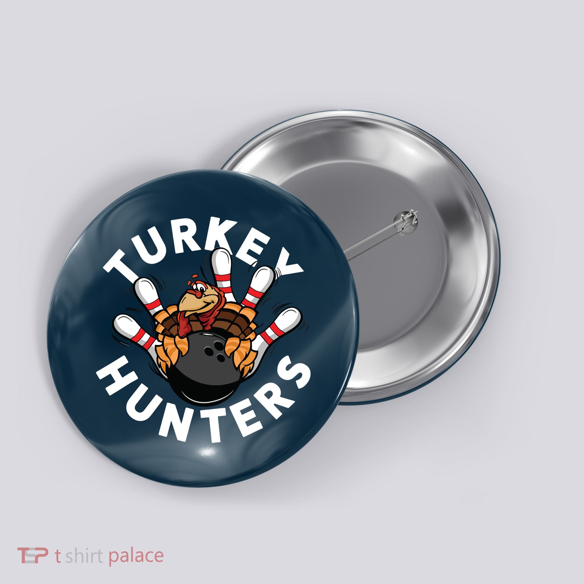Funny Bowling Shirts For Turkey Hunters Button