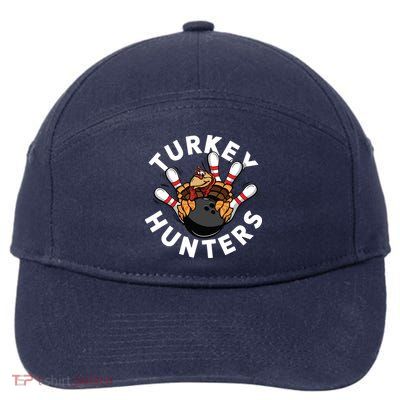 Funny Bowling Shirts For Turkey Hunters 7-Panel Snapback Hat